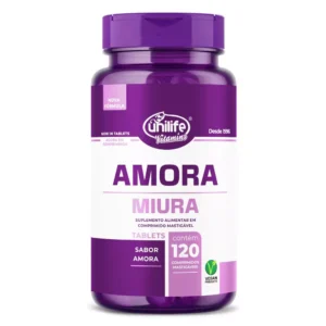 Amora Mastigável com Vitaminas e D e B12 120 Comprimidos 1000mg - Unilife