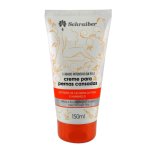 Creme para Pernas Cansadas Castanha e Hamamélis Vegano 150ml - Schraiber