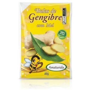 Bala de Gengibre Própolis Mel 40g - AmaTuVida