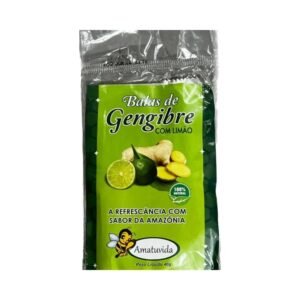 Bala de Gengibre e Limão 40g Natural Termogenica - AmaTuVida