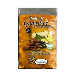 Bala de gengibre alcaçuz e própolis 40g - AmaTuVida
