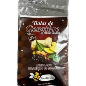 Bala de Gengibre, Cravo e Canela 40g - AmaTuVida