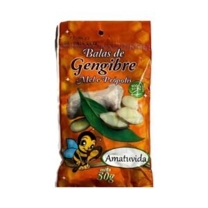 Bala de Gengibre, Guaco, Mel e Própolis 40g - AmaTuVida