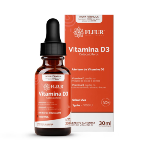 Vitamina D3 1000UI por Gota Sabor Uva 30ml - Fleur