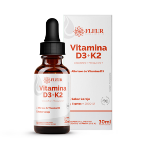 Vitamina D3K2 2000UI/DOSE 30ml Sabor Cereja - Fleur