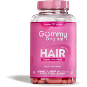 Gummy Hair Cabelo, Pele e Unhas Sabor Tutti-Frutti - Pote com 60 Gomas