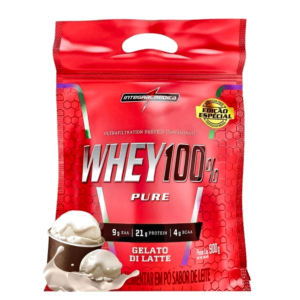 Whey 100% 900g Gelato Di Latte Refil Proteína Concentrada - Integralmédica
