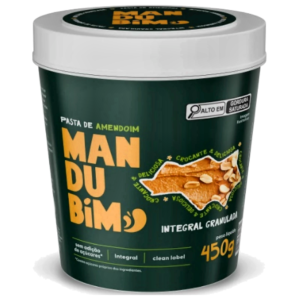 Pasta de Amendoim Integral Granulada 450g Crocante - Mandubim