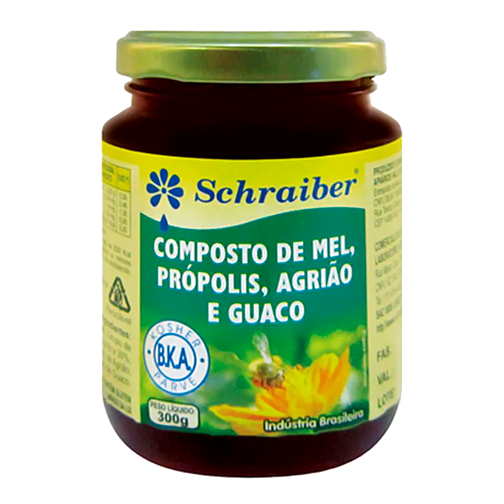 Xarope de Mel, Própolis, Agrião e Guaco 300g - Schraiber