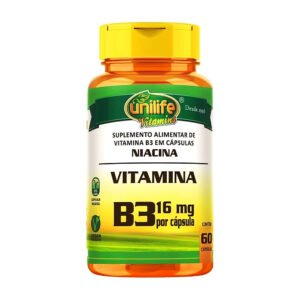 Vitamina B3 Niacina 60 Cápsulas - Unilife