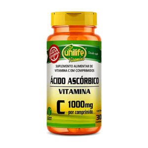 Vitamina C Ácido Ascórbico 1000mg 30 Cápsulas - Unilife