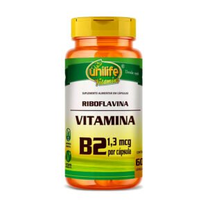 Vitamina B2 Riboflavina 60 Cápsulas - Unilife
