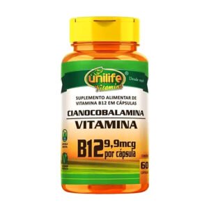 Vinamina B12 Cianocobalamina 60 caps - Unilife