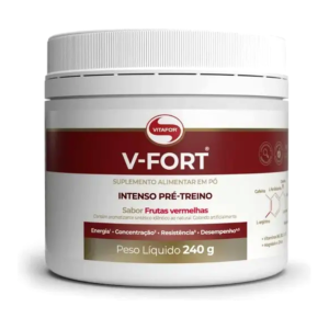 Pré-Treino V-Fort Ultra Sabor Frutas Vermelhas 240g - Vitafor