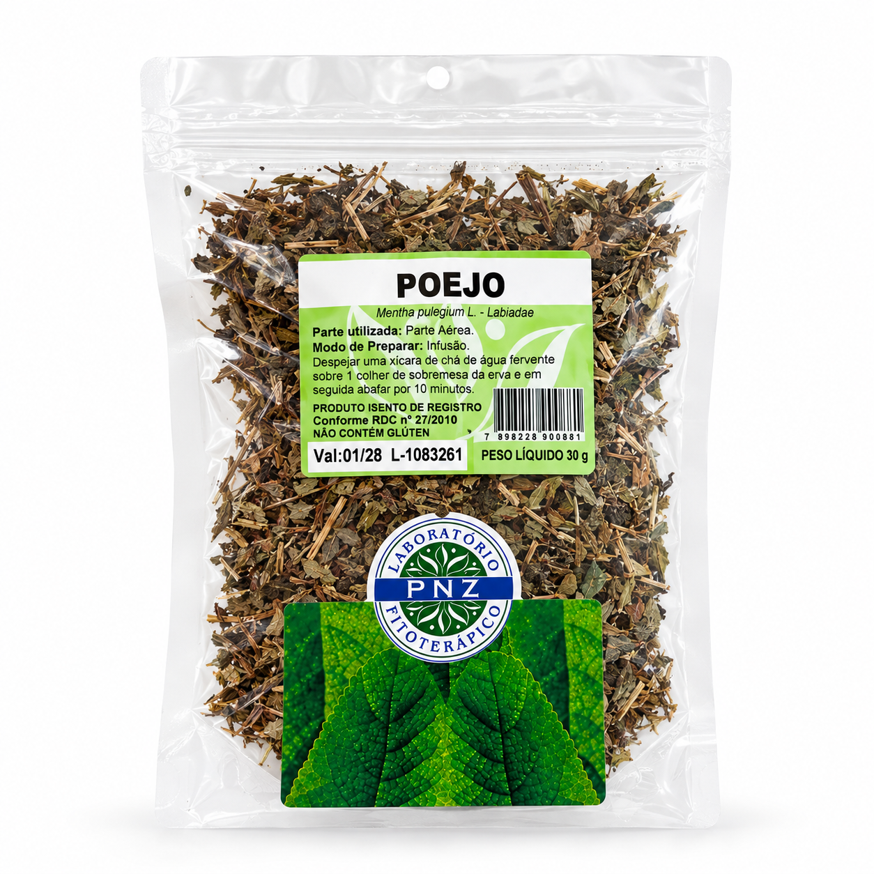 Chá de Poejo 30g 100% Natural - Panizza