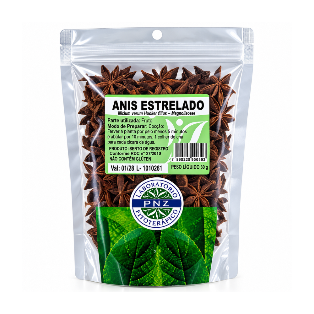 Chá de Anis Estrelado Natural especiaria 30g - Panizza
