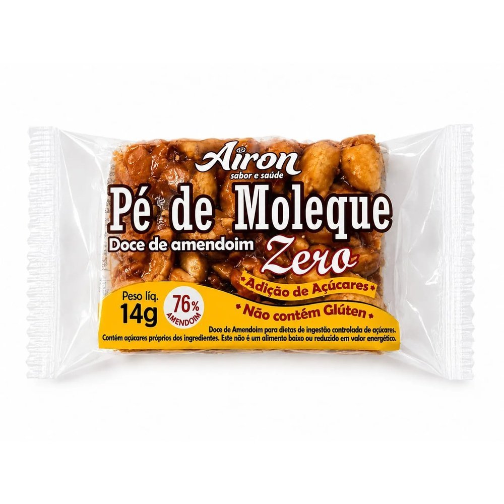 Doce Pé de Moleque Tradicional Crocante Unidade 24 - Airon - Imagem 2