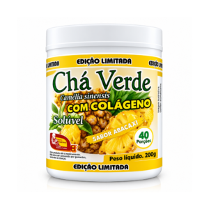 Chá Verde + Colágeno Sabor Abacaxi 200g - Mosteiro Devakan