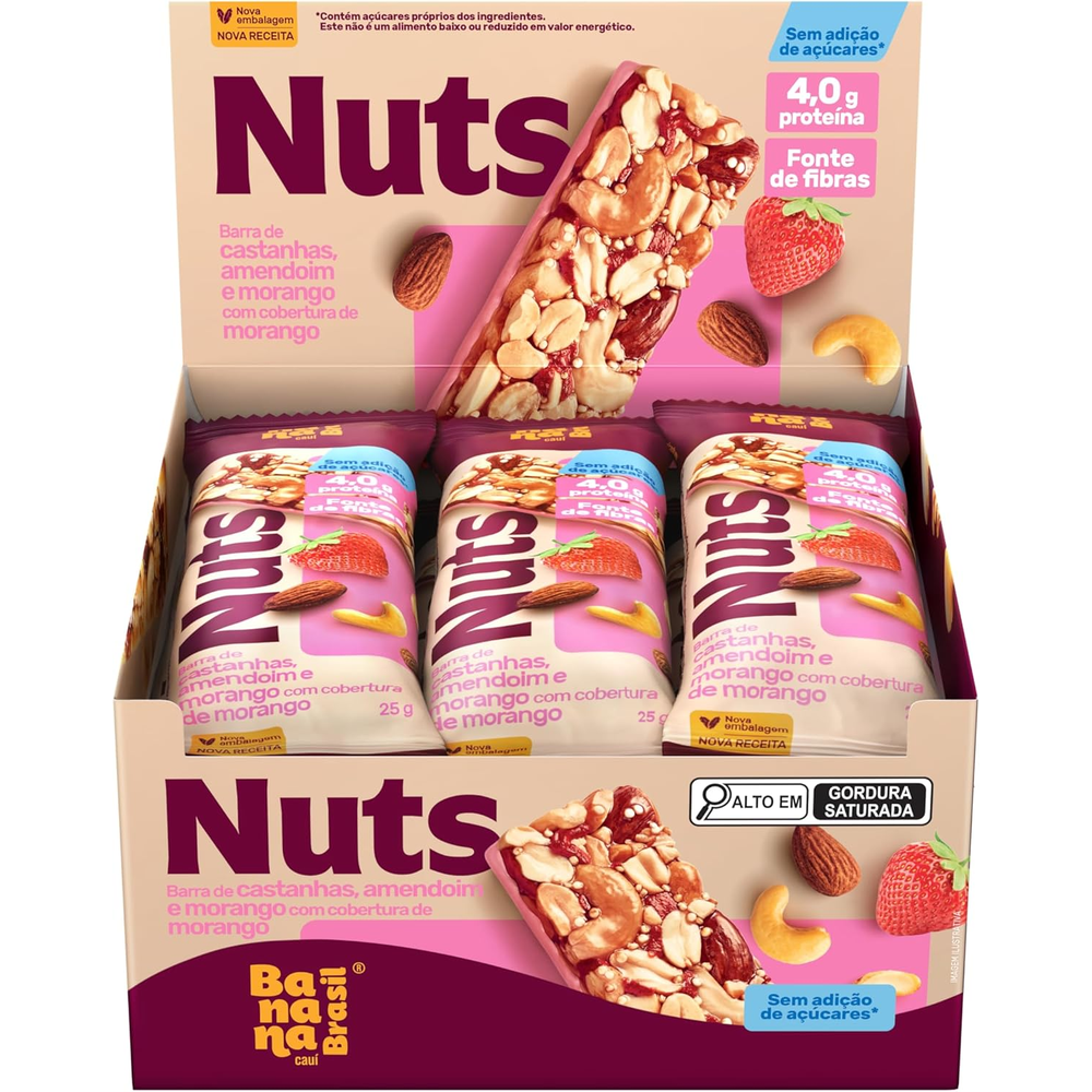 Banana Brasil Amendoim e Morango 25g - Nutsbar